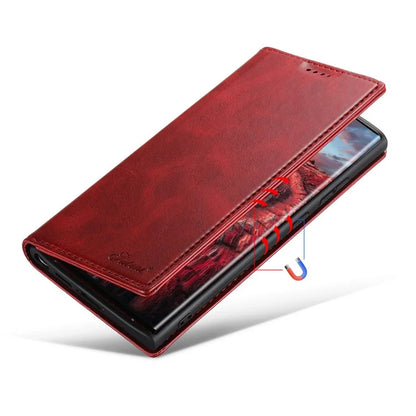 SUTENI For Samsung Galaxy S24 Ultra Case Magnetic Closing Flip Leather Phone Cover
