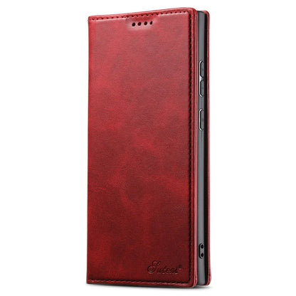 SUTENI For Samsung Galaxy S24 Ultra Case Magnetic Closing Flip Leather Phone Cover