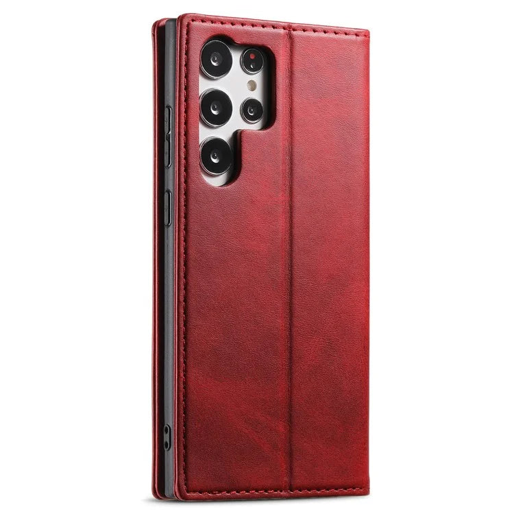 SUTENI For Samsung Galaxy S24 Ultra Case Magnetic Closing Flip Leather Phone Cover