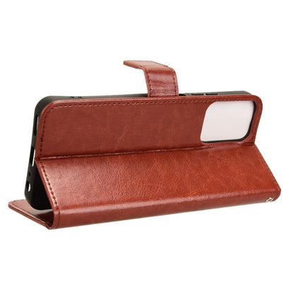 For Motorola Moto G34 5G Case Crazy Horse Texture Leather Wallet Stand Anti-drop Cell Phone Cover