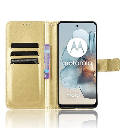 For Motorola Moto G34 5G Case Crazy Horse Texture Leather Wallet Stand Anti-drop Cell Phone Cover