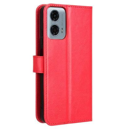 For Motorola Moto G34 5G Case Crazy Horse Texture Leather Wallet Stand Anti-drop Cell Phone Cover