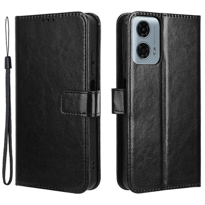 For Motorola Moto G34 5G Case Crazy Horse Texture Leather Wallet Stand Anti-drop Cell Phone Cover