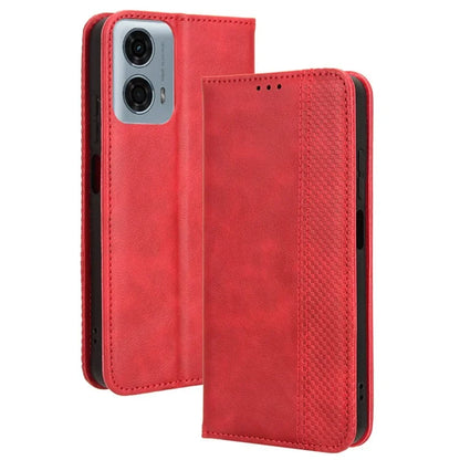 For Motorola Moto G34 5G Cell Phone Case PU Leather Wallet Magnetic Closing Drop-proof Stand Cover