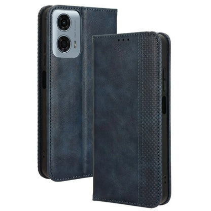 For Motorola Moto G34 5G Cell Phone Case PU Leather Wallet Magnetic Closing Drop-proof Stand Cover