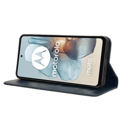 For Motorola Moto G34 5G Cell Phone Case PU Leather Wallet Magnetic Closing Drop-proof Stand Cover