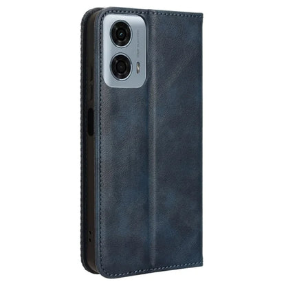 For Motorola Moto G34 5G Cell Phone Case PU Leather Wallet Magnetic Closing Drop-proof Stand Cover
