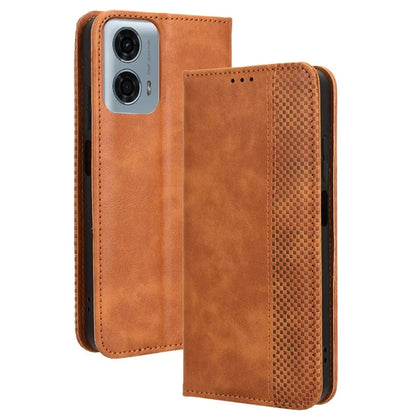 For Motorola Moto G34 5G Cell Phone Case PU Leather Wallet Magnetic Closing Drop-proof Stand Cover