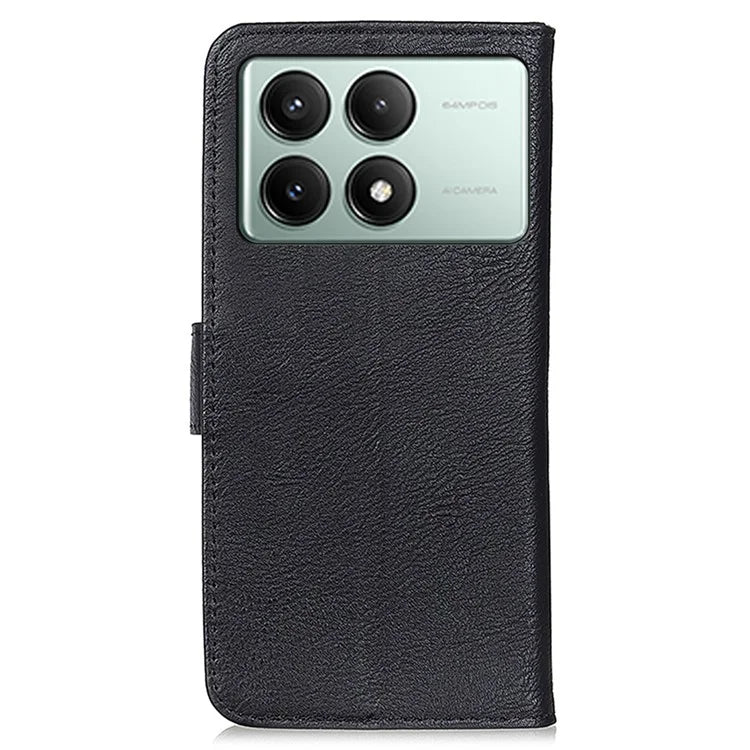 KHAZNEH For Xiaomi Redmi K70E 5G / Poco X6 Pro 5G Wallet Phone Case Cowhide Texture Leather Cover