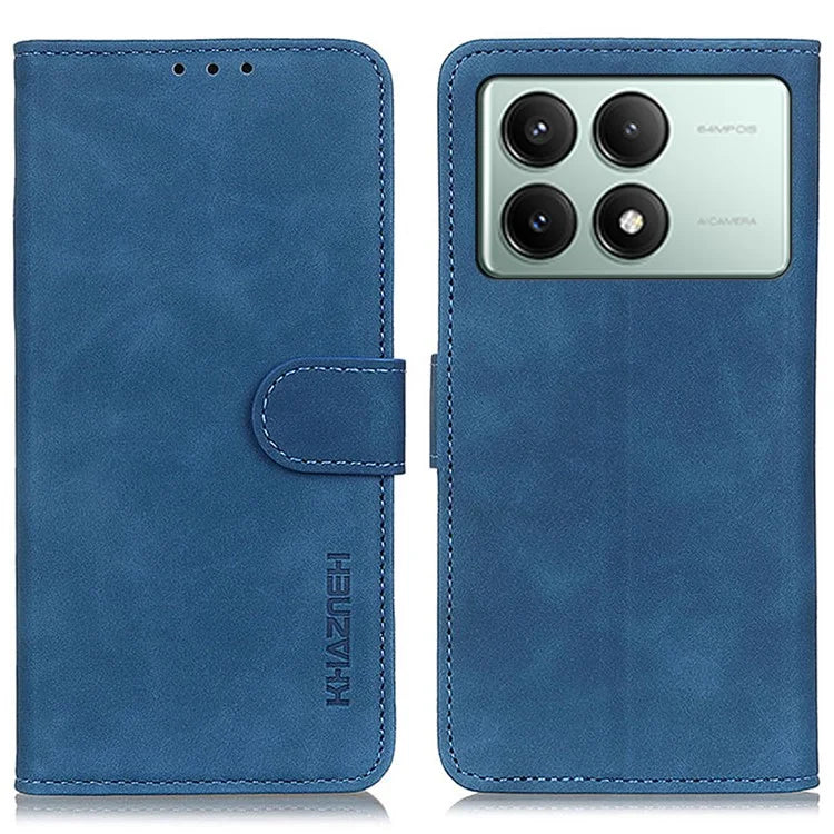 KHAZNEH For Xiaomi Redmi K70E 5G / Poco X6 Pro 5G Wallet Case Retro PU Leather Phone Cover Stand
