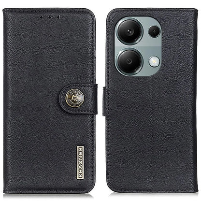 KHAZNEH For Xiaomi Redmi Note 13 Pro 4G / Poco M6 Pro 4G Wallet Case Cowhide Texture Leather Phone Cover