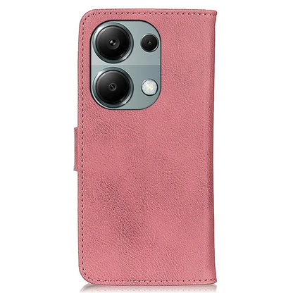 KHAZNEH For Xiaomi Redmi Note 13 Pro 4G / Poco M6 Pro 4G Wallet Case Cowhide Texture Leather Phone Cover