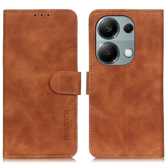 KHAZNEH For Xiaomi Redmi Note 13 Pro 4G / Poco M6 Pro 4G Phone Case Retro PU Leather Flip Cover
