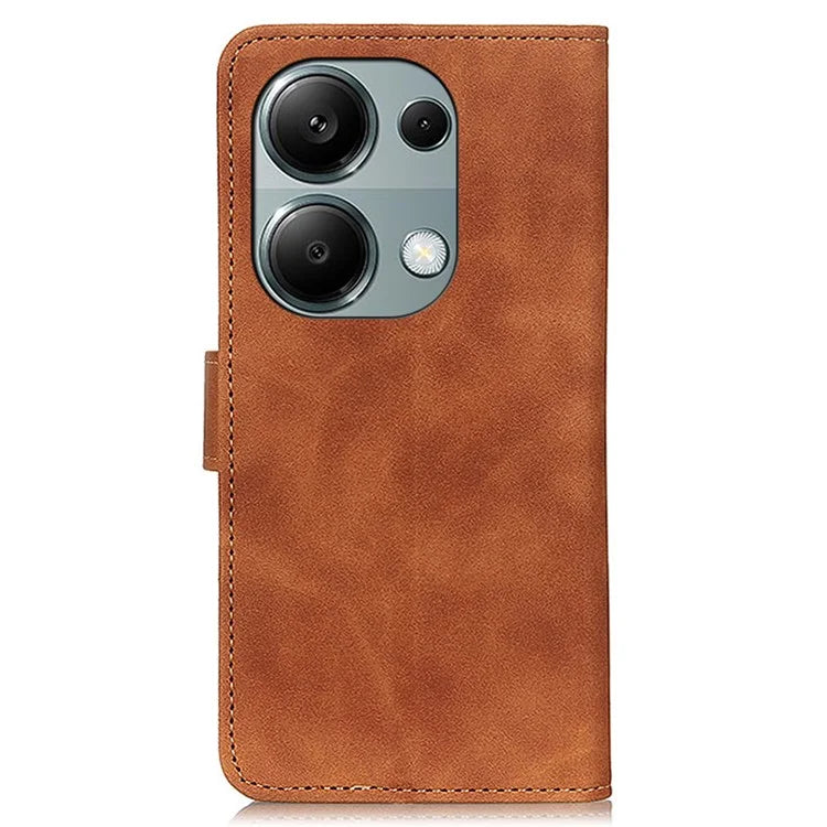 KHAZNEH For Xiaomi Redmi Note 13 Pro 4G / Poco M6 Pro 4G Phone Case Retro PU Leather Flip Cover