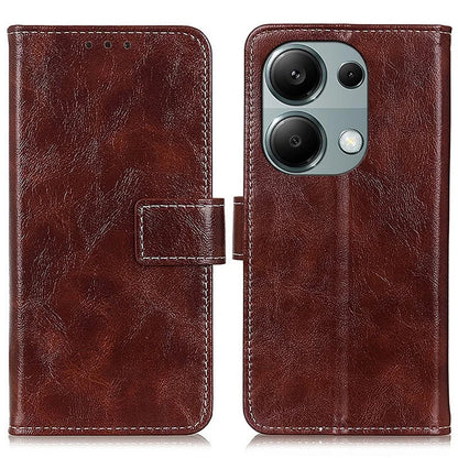 For Xiaomi Redmi Note 13 Pro 4G / Poco M6 Pro 4G Wallet Phone Case Retro Crazy Horse Texture PU Leather Cover