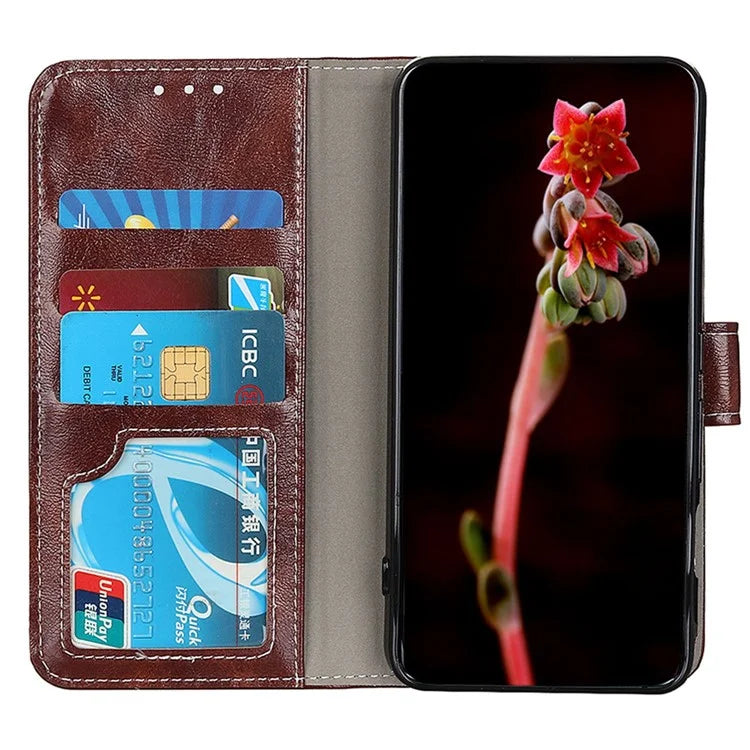 For Xiaomi Redmi Note 13 Pro 4G / Poco M6 Pro 4G Wallet Phone Case Retro Crazy Horse Texture PU Leather Cover