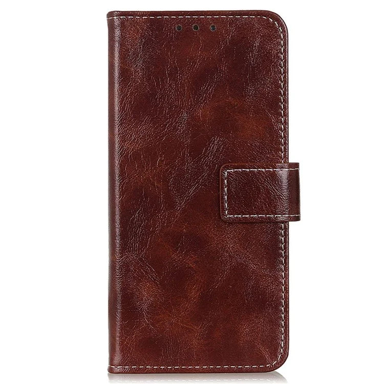 For Xiaomi Redmi Note 13 Pro 4G / Poco M6 Pro 4G Wallet Phone Case Retro Crazy Horse Texture PU Leather Cover