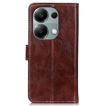 For Xiaomi Redmi Note 13 Pro 4G / Poco M6 Pro 4G Wallet Phone Case Retro Crazy Horse Texture PU Leather Cover