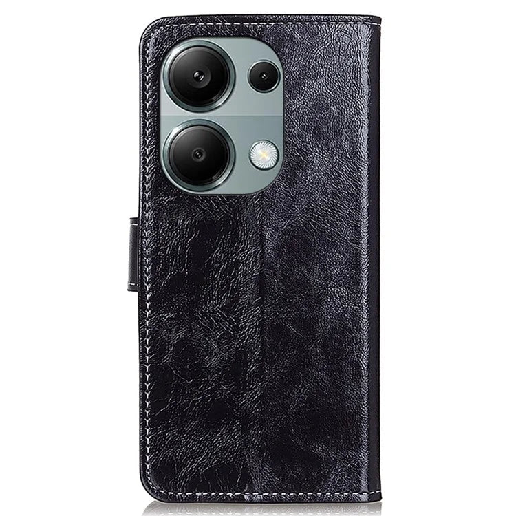 For Xiaomi Redmi Note 13 Pro 4G / Poco M6 Pro 4G Wallet Phone Case Retro Crazy Horse Texture PU Leather Cover