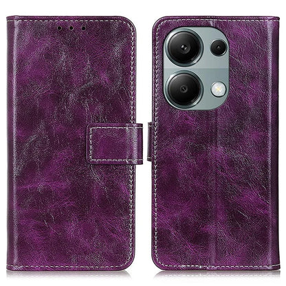 For Xiaomi Redmi Note 13 Pro 4G / Poco M6 Pro 4G Wallet Phone Case Retro Crazy Horse Texture PU Leather Cover