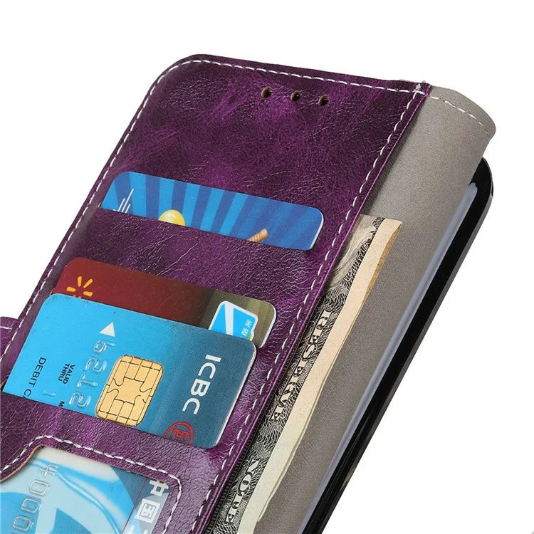 For Xiaomi Redmi Note 13 Pro 4G / Poco M6 Pro 4G Wallet Phone Case Retro Crazy Horse Texture PU Leather Cover