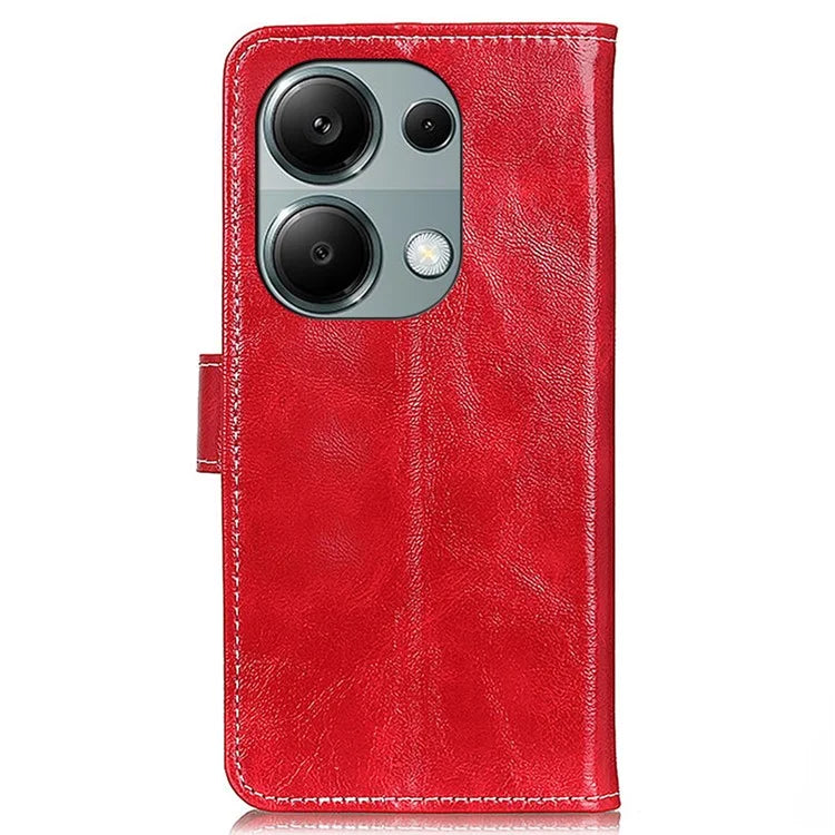 For Xiaomi Redmi Note 13 Pro 4G / Poco M6 Pro 4G Wallet Phone Case Retro Crazy Horse Texture PU Leather Cover