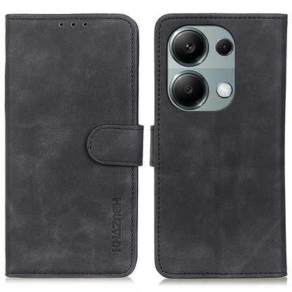 KHAZNEH For Xiaomi Redmi Note 13 4G Case Retro PU Leather Wallet Phone Cover