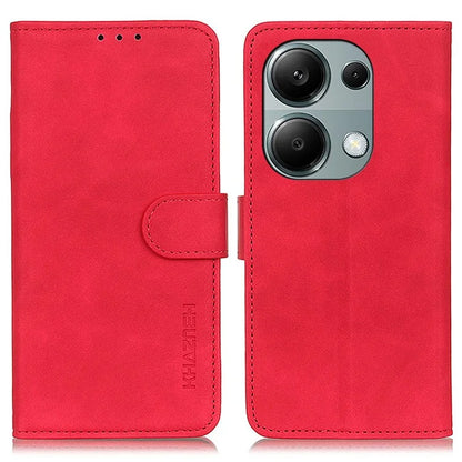 KHAZNEH For Xiaomi Redmi Note 13 4G Case Retro PU Leather Wallet Phone Cover