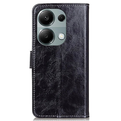 For Xiaomi Redmi Note 13 4G Case Retro PU Leather Wallet Stand Drop Resistant Phone Cover