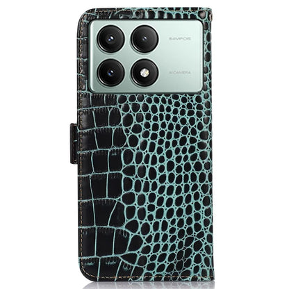 For Xiaomi Redmi K70E 5G / Poco X6 Pro 5G Case RFID Blocking Wallet Genuine Cow Leather Phone Cover