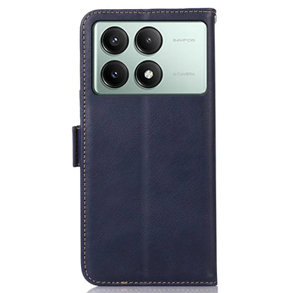 For Xiaomi Redmi K70E 5G / Poco X6 Pro 5G Phone Case Genuine Cow Leather Wallet Folding Stand Cover