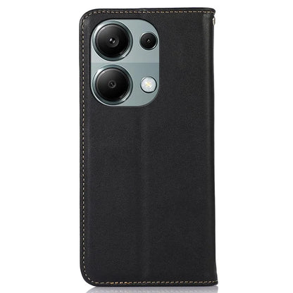 KHAZNEH For Xiaomi Redmi Note 13 Pro 4G / Poco M6 Pro 4G Phone Case Nappa Texture Genuine Cow Leather Cover