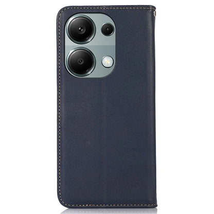 KHAZNEH For Xiaomi Redmi Note 13 Pro 4G / Poco M6 Pro 4G Phone Case Nappa Texture Genuine Cow Leather Cover