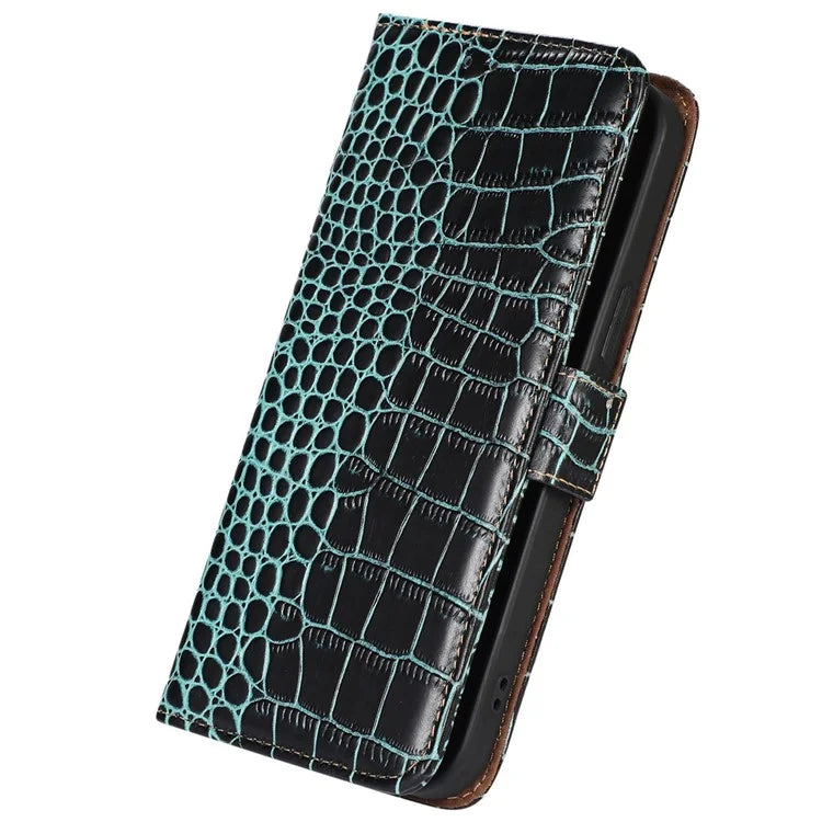 For Xiaomi Redmi Note 13 Pro 4G / Poco M6 Pro 4G Genuine Cow Leather Case RFID Blocking Phone Cover