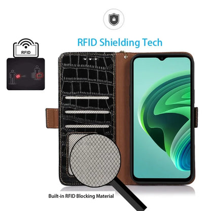 For Xiaomi Redmi Note 13 Pro 4G / Poco M6 Pro 4G Genuine Cow Leather Case RFID Blocking Phone Cover