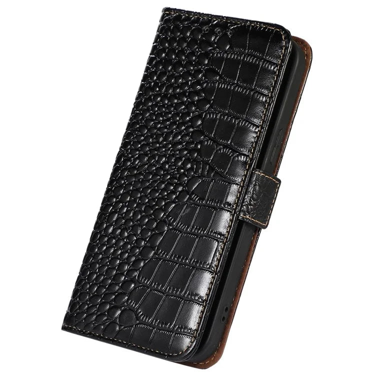 For Xiaomi Redmi Note 13 Pro 4G / Poco M6 Pro 4G Genuine Cow Leather Case RFID Blocking Phone Cover