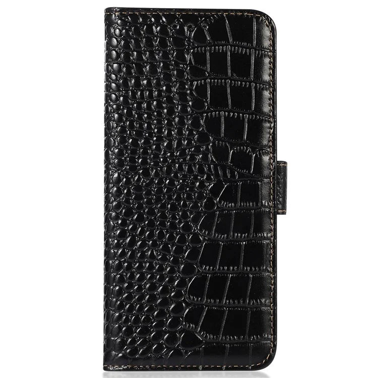For Xiaomi Redmi Note 13 Pro 4G / Poco M6 Pro 4G Genuine Cow Leather Case RFID Blocking Phone Cover