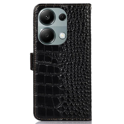 For Xiaomi Redmi Note 13 Pro 4G / Poco M6 Pro 4G Genuine Cow Leather Case RFID Blocking Phone Cover