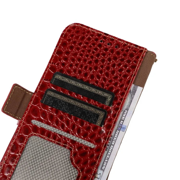 For Xiaomi Redmi Note 13 Pro 4G / Poco M6 Pro 4G Genuine Cow Leather Case RFID Blocking Phone Cover