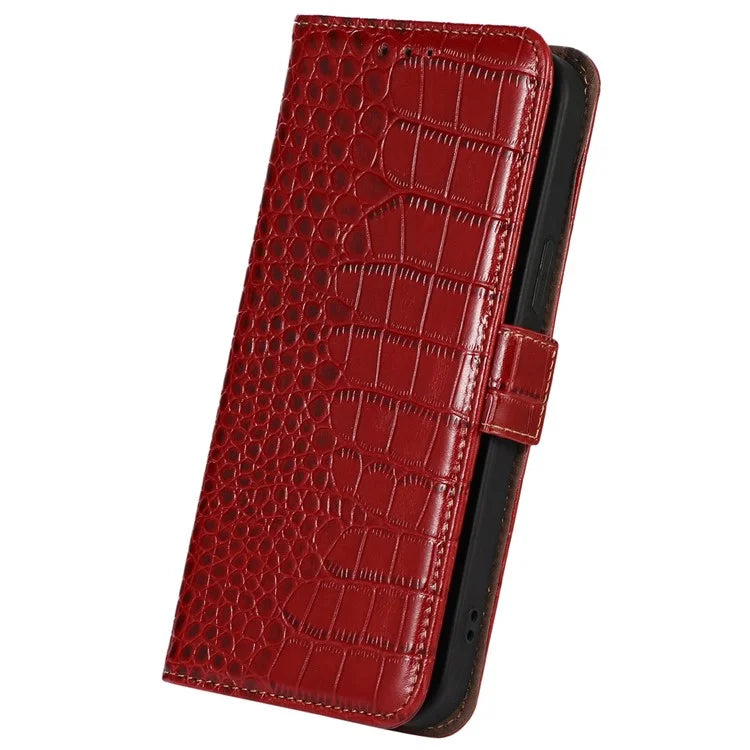For Xiaomi Redmi Note 13 Pro 4G / Poco M6 Pro 4G Genuine Cow Leather Case RFID Blocking Phone Cover