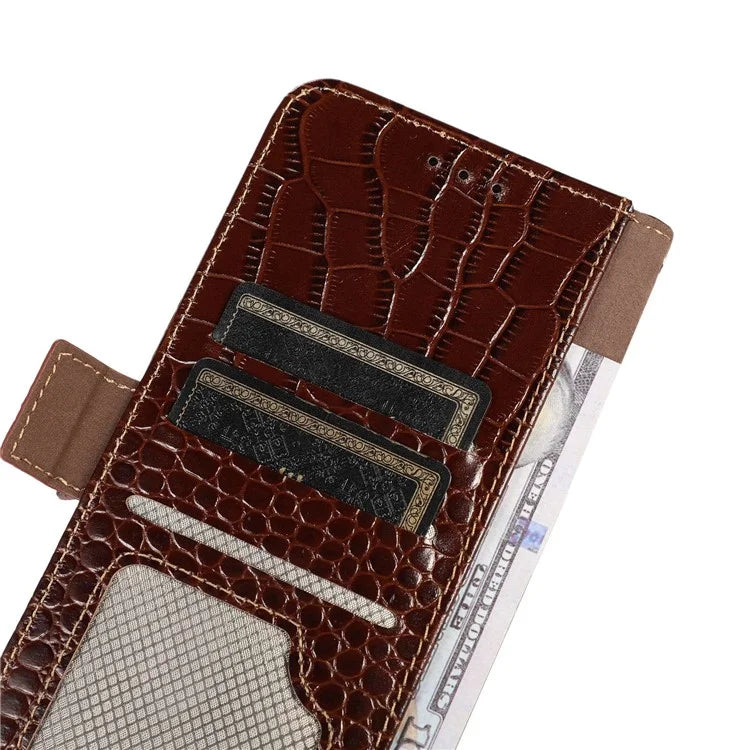 For Xiaomi Redmi Note 13 Pro 4G / Poco M6 Pro 4G Genuine Cow Leather Case RFID Blocking Phone Cover