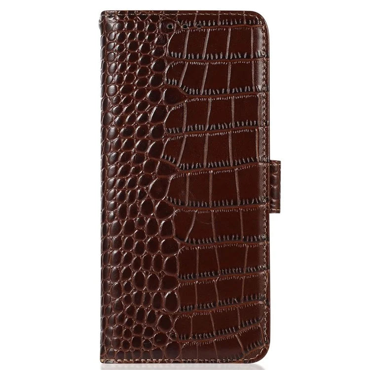 For Xiaomi Redmi Note 13 Pro 4G / Poco M6 Pro 4G Genuine Cow Leather Case RFID Blocking Phone Cover