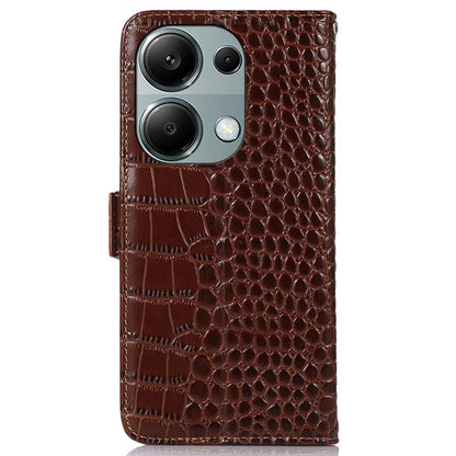 For Xiaomi Redmi Note 13 Pro 4G / Poco M6 Pro 4G Genuine Cow Leather Case RFID Blocking Phone Cover