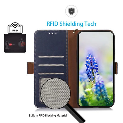 For Xiaomi Redmi Note 13 Pro 4G / Poco M6 Pro 4G Cover Genuine Cow Leather RFID Blocking Wallet Phone Case