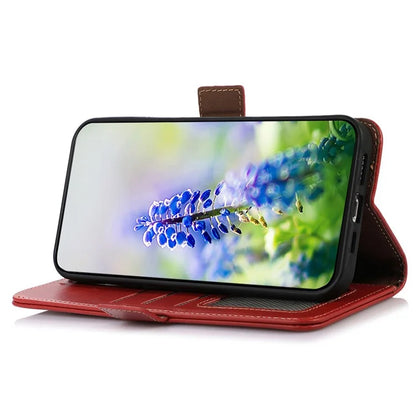 For Xiaomi Redmi Note 13 Pro 4G / Poco M6 Pro 4G Cover Genuine Cow Leather RFID Blocking Wallet Phone Case