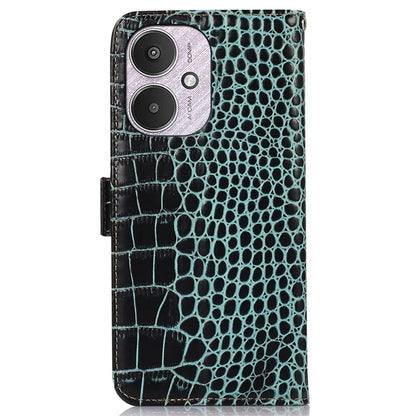 For Xiaomi Redmi 13C 4G / Redmi 13C 5G / Poco C65 4G / Poco M6 5G RFID Blocking Case Genuine Cow Leather Phone Cover