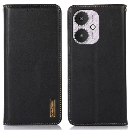 KHAZNEH For Xiaomi Redmi 13C 4G / Redmi 13C 5G / Poco C65 4G / Poco M6 5G Phone Case Genuine Cow Leather Cover