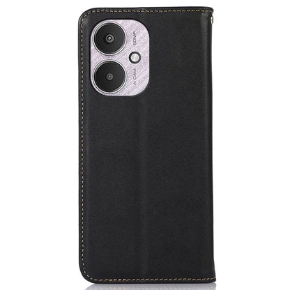 KHAZNEH For Xiaomi Redmi 13C 4G / Redmi 13C 5G / Poco C65 4G / Poco M6 5G Phone Case Genuine Cow Leather Cover