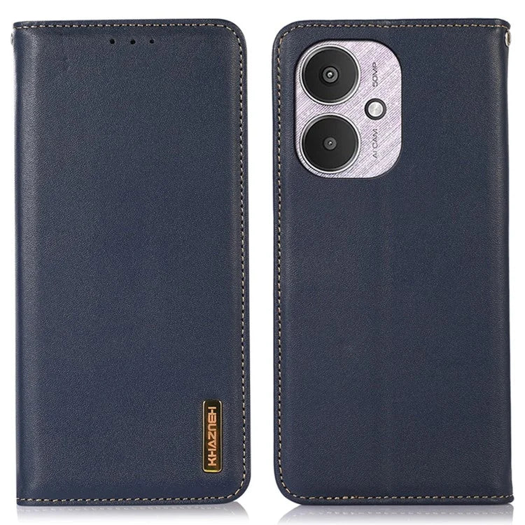 KHAZNEH For Xiaomi Redmi 13C 4G / Redmi 13C 5G / Poco C65 4G / Poco M6 5G Phone Case Genuine Cow Leather Cover