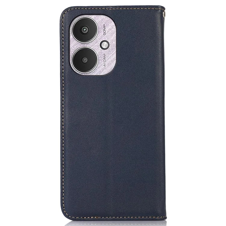 KHAZNEH For Xiaomi Redmi 13C 4G / Redmi 13C 5G / Poco C65 4G / Poco M6 5G Phone Case Genuine Cow Leather Cover